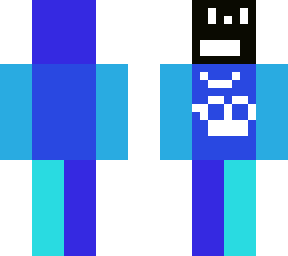blue black white guy