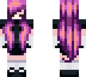 gothic girl with bright hair?