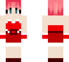 pink hair santa dress