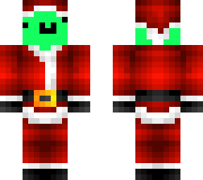 sea green derp mid face christmas hat and suit