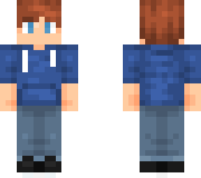 blue hoodie with rolled up sleeves
