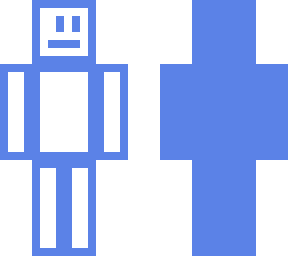 blue outline man