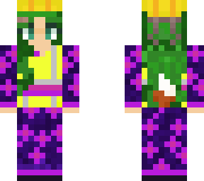 foxgirl in black kimono w/ magenta flowers in construction gear