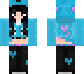 y2k blue bear zip hoodie -girl