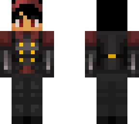 black and red suit