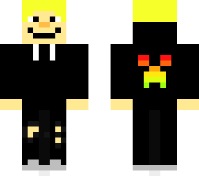 blonde boy in black warm coat (upgraded)