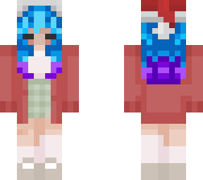 christmas girl blue hair