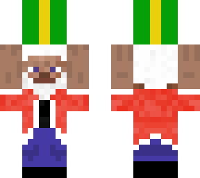 santa holding green present