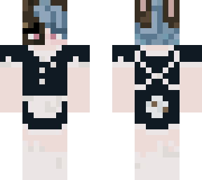 sloths skin in a maid dress with a tail