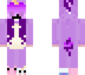 an endergirl in a  unicorn onesie