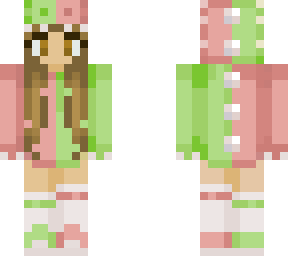 dino girl pink&green