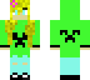 girl in creeper hoodie with flower
