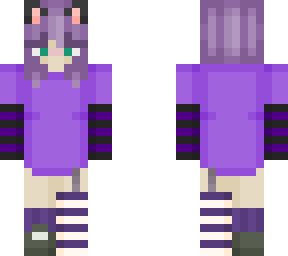 purple cat girl