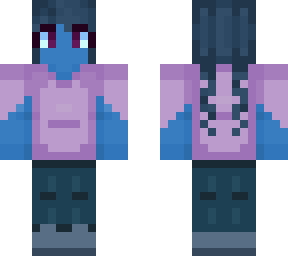 blue girl with pigtails