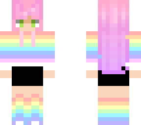 cotton candy cat girl pink to purple