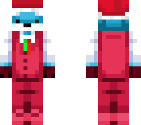 festive teal suited fox