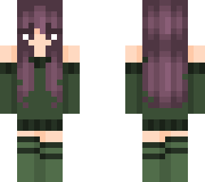 green and purple girl