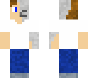 noob with a half skeleton