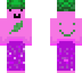 pink turtle w/ leaf and smiley
