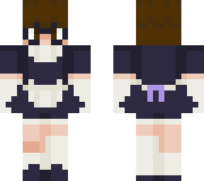new birch BB maid dress cancer awareness ribbon | Minecraft Skin