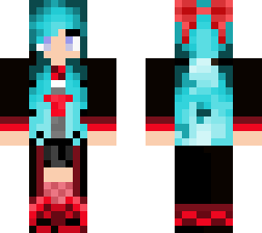 xmas girl, blue hair