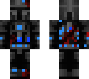battle damaged blue mandalorian