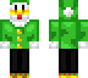 chicken in full christmas suit (green version)