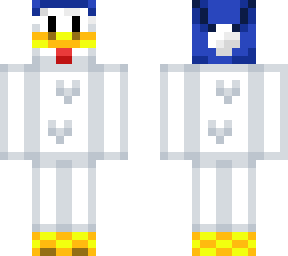 chicken with santa hat (blue version)