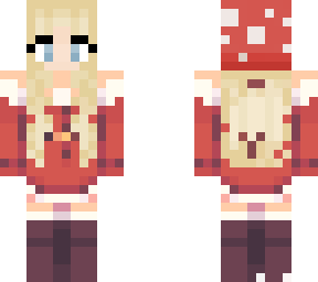 cute christmas mushroom skin