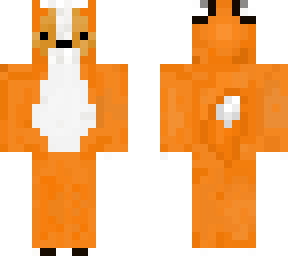 a dog wearing fox clothes