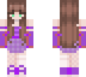 purple sweet brunette girl