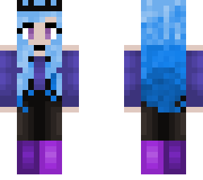 bad girl with sky blue hair