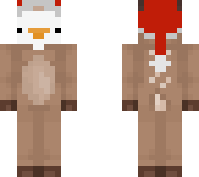 mongothegoose in a reindeer costume ( with santa hat )