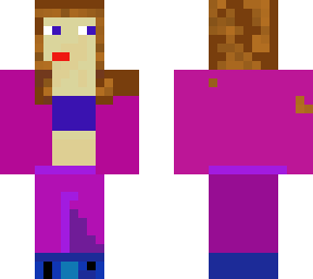 neon cute girl skin