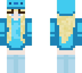 blue axolotl girl | Minecraft Skin
