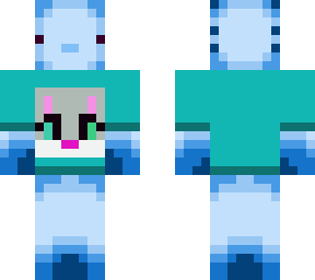 blue axolotl with cat pyjamas