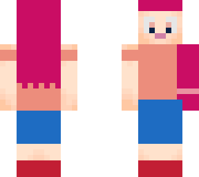 girl with long, pink hair and cold shoulder top