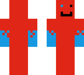 red and blu skin