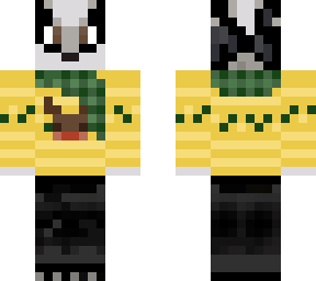 yellow christmas sweater with green scarf
