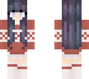 christmas shirt and white skirt