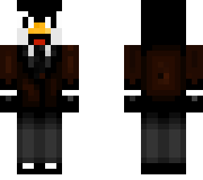 penguin with coat on body