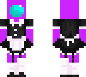 purple amongus maid outfit