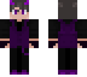 purple and black vest boy