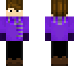 purple boy with scard