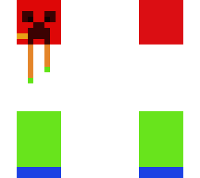 red cute creeper teen gamer (with hoodie on)