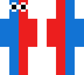 blue and red