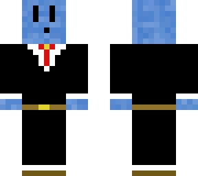 blue slime guy in a suit