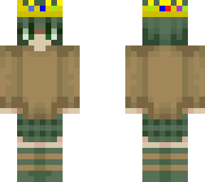 green and beige girl w/technocrown