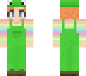 rainbow overalls with frog hat