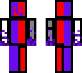 red  and blue,but smiling
